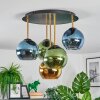 Koyoto Plafoniera, Lampada a sfera 45 cm Ottone, Nero, 5-Luci