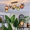 Chehalis Plafoniera, Lampada a sfera Oro, Nero, 8-Luci