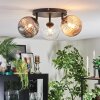 Chehalis Plafoniera, Lampada a sfera 25 cm Ambrato, Chiaro, Grigio fumo, 3-Luci