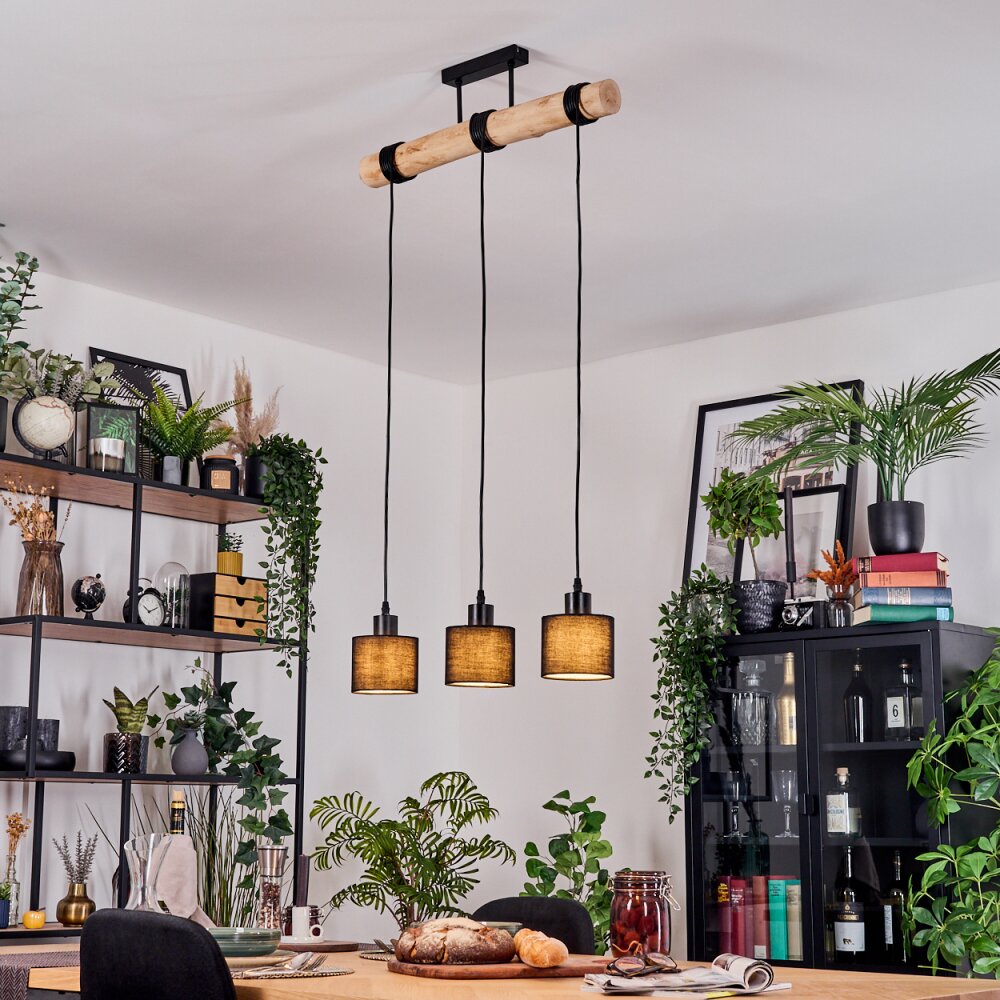 Bassagoda Lampadario a sospensione, Lampada a sospensione Écru, Nero, 3-Luci main product photo