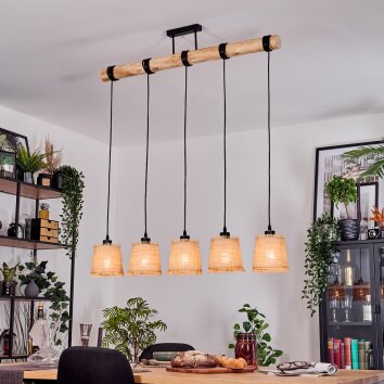 Lindberg Lampadario a sospensione, Lampada a sospensione Écru, Nero, 5-Luci