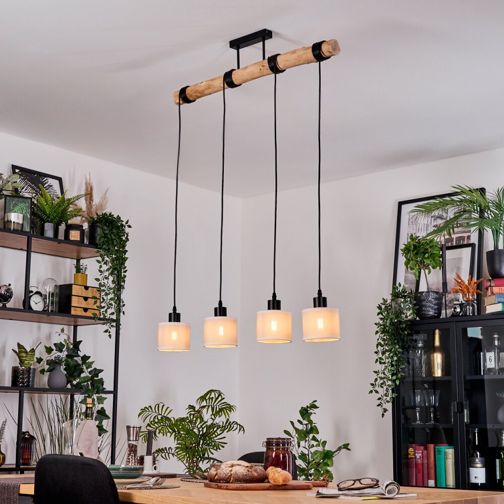 Bassagoda Lampadario a sospensione, Lampada a sospensione Écru, Nero, 4-Luci main product photo