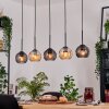 Koyoto Lampadario a sospensione, Lampada a sfera, Lampada a sospensione Écru, Nero, 5-Luci