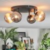 Chehalis Plafoniera, Lampada a sfera Ambrato, Grigio fumo, 4-Luci