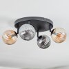 Chehalis Plafoniera, Lampada a sfera Ambrato, Grigio fumo, 4-Luci