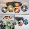 Chehalis Plafoniera, Lampada a sfera Blu, Verde, Ramato, 4-Luci