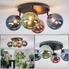 Chehalis Plafoniera, Lampada a sfera Blu, Verde, Ramato, 4-Luci