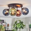 Chehalis Plafoniera, Lampada a sfera Blu, Verde, Ramato, 4-Luci