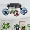 Chehalis Plafoniera, Lampada a sfera Blu, Verde, Ramato, 4-Luci