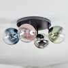 Chehalis Plafoniera, Lampada a sfera Blu, Cromo, Verde, Chiaro, Ramato, Grigio fumo, 4-Luci