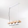 Oksbol Lampada a Sospensione Marrone, Legno chiaro, Bianco, 3-Luci