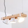 Oksbol Lampada a Sospensione Marrone, Legno chiaro, Bianco, 3-Luci