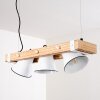 Oksbol Lampada a Sospensione Marrone, Legno chiaro, Bianco, 3-Luci