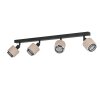 Illuminazione Eglo ROSLEY Plafoniera, Faretto da soffitto Nero, 4-Luci