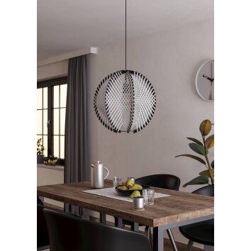 Illuminazione Eglo WAVERTON Lampadario a sospensione Nero, 1-Luce