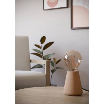 Illuminazione Eglo ASBY Lampada da tavolo Marrone chiaro, 1-Luce