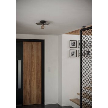 Illuminazione Eglo LINTMILL Plafoniera, Applique Nero, 1-Luce