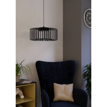 Illuminazione Eglo GINESTRONE-Z Lampadario a sospensione LED Nero, 1-Luce, Cambia colore