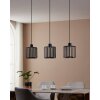 Illuminazione Eglo GINESTRONE-Z Lampadario a sospensione LED Nero, 3-Luci, Cambia colore