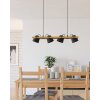 Illuminazione Eglo HORNWOOD-Z Lampadario a sospensione LED Marrone, Nero, 4-Luci, Cambia colore