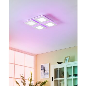Illuminazione Eglo PADROGIANO-Z Plafoniera LED Bianco, Cambia colore
