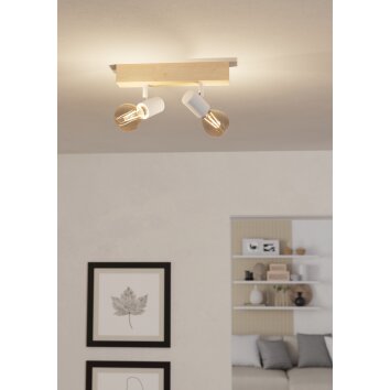 Illuminazione Eglo EGLO Plafoniera, Faretto da soffitto Marrone, Bianco