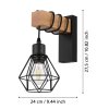 Illuminazione Eglo EGLO Applique Marrone, Nero, 1-Luce