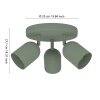 Illuminazione Eglo TILSTON Plafoniera, Faretto da soffitto Verde, 3-Luci