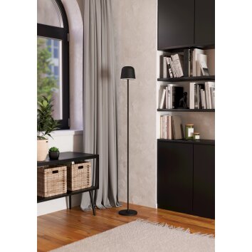 Illuminazione Eglo MANNERA-L Lampada da terra LED Nero, 1-Luce, Telecomando, Cambia colore
