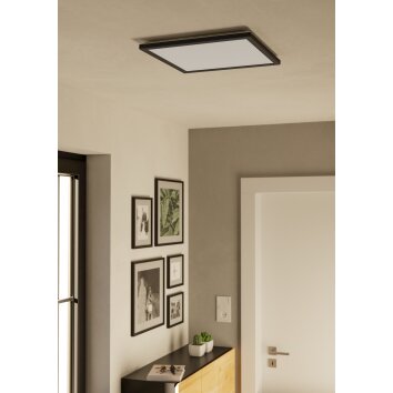 Illuminazione Eglo ROVITO-R Plafoniera LED Nero, Telecomando