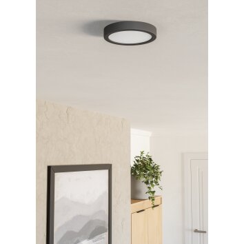 Illuminazione Eglo EGLO Plafoniera LED Nero, Cambia colore
