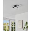 Illuminazione Eglo AMANDOLO Plafoniera LED Nero, Telecomando, Cambia colore