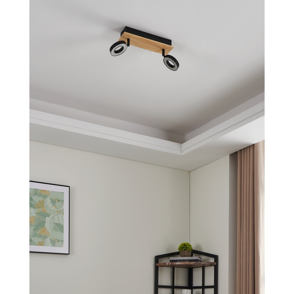 Illuminazione Eglo RIELVES Plafoniera, Faretto da soffitto LED Marrone, Nero main product photo
