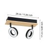 Illuminazione Eglo RIELVES Plafoniera, Faretto da soffitto LED Marrone, Nero