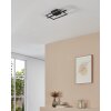 Illuminazione Eglo AMANDOLO Plafoniera LED Nero, Telecomando, Cambia colore
