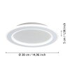 Illuminazione Eglo MACCHIONI Plafoniera LED Bianco, Telecomando