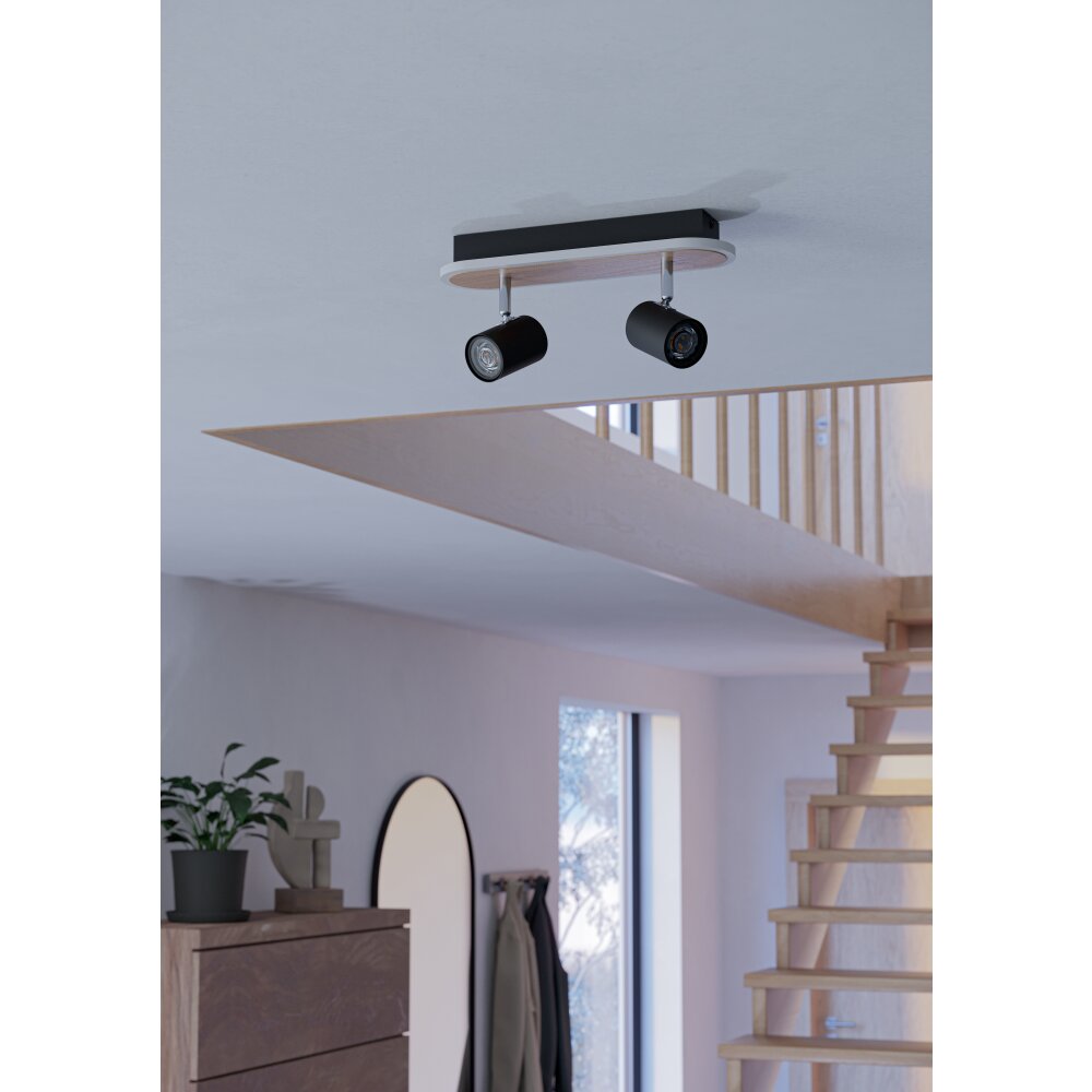 Illuminazione Eglo RIMBOCCHI Plafoniera, Faretto da soffitto LED Marrone, Nero main product photo