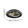 Illuminazione Eglo TIRIOLO Plafoniera, Applique e plafoniera LED Oro, Nero