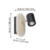 Illuminazione Eglo RIMBOCCHI Faretto da soffitto, Applique LED Marrone, Nero