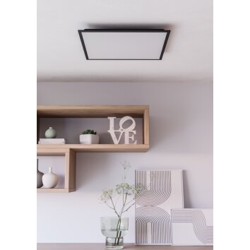 Illuminazione Eglo MORADILLO Plafoniera LED Nero, Cambia colore