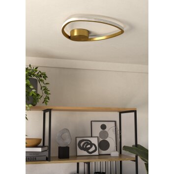 Illuminazione Eglo MOSCHELLA Plafoniera LED Ottone, Cambia colore