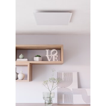 Illuminazione Eglo MORADILLO-R Plafoniera LED Bianco, Telecomando