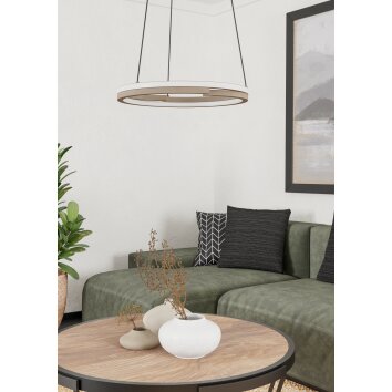 Illuminazione Eglo MEZZOMONTE Lampadario a sospensione LED Sabbia, Telecomando
