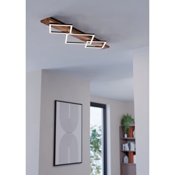 Illuminazione Eglo BOYAL Plafoniera LED Marrone, Nero