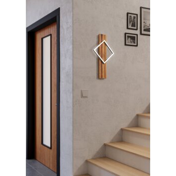 Illuminazione Eglo BOYAL Applique LED Marrone, Nero