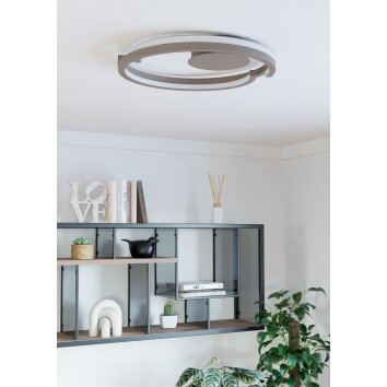 Illuminazione Eglo MEZZOMONTE Plafoniera LED Sabbia, Telecomando