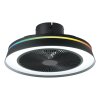 Illuminazione Eglo mit Lampada con ventilatore LED Nero, Telecomando, Cambia colore