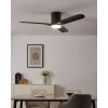 Illuminazione Eglo Bündiger Lampada con ventilatore LED Nero, Telecomando, Cambia colore