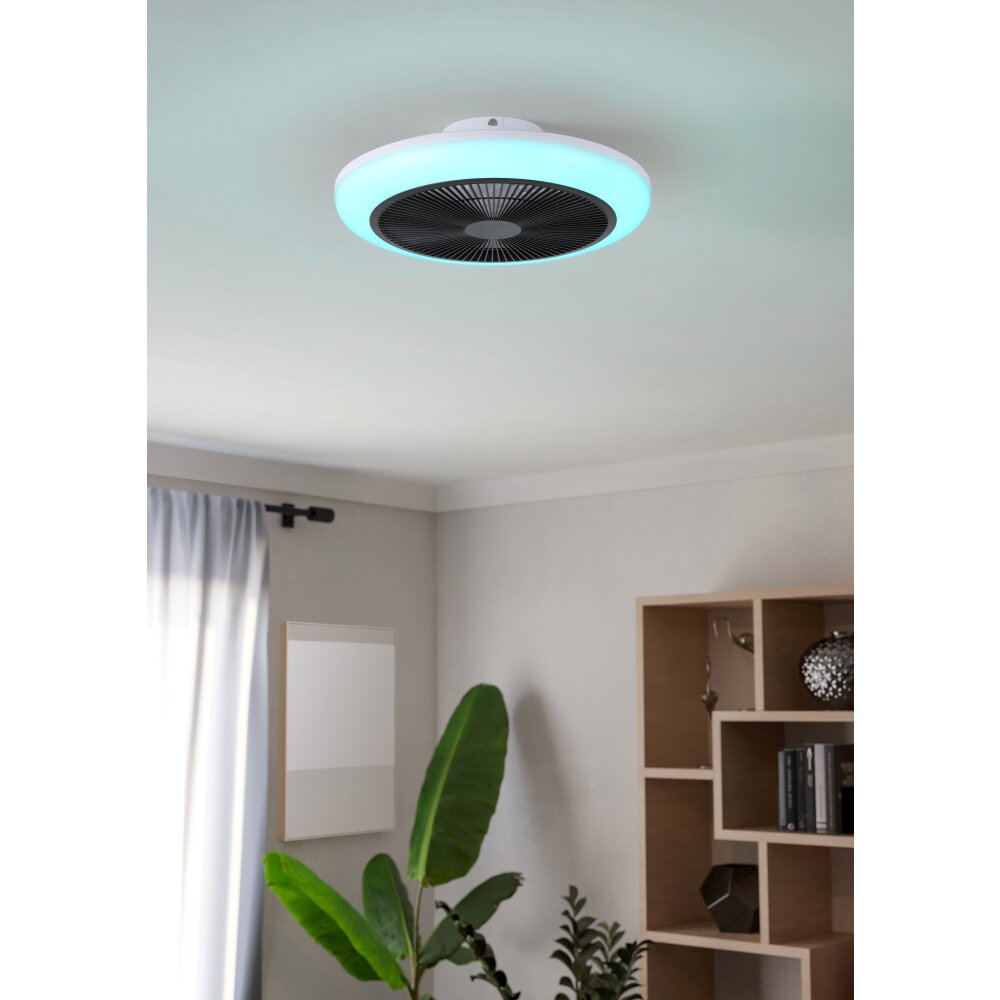 Illuminazione Eglo mit Lampada con ventilatore LED Nero, Bianco, Telecomando, Cambia colore main product photo