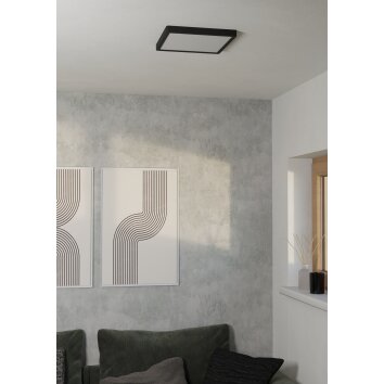 Illuminazione Eglo 6-Z Plafoniera LED Nero, Cambia colore